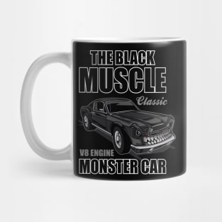 BLACK MONSTER MUSCLE CAR Mug